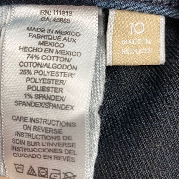 Michael Kors Logo Patch Skinny Jeans Size 10 Black Color - Picture 6 of 6